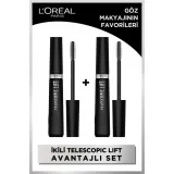 Loreal Paris Telescopic Lift Siyah 2 Adet Maskara